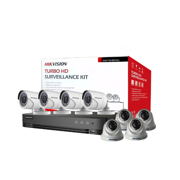 kit vidéosurveillance hikvision 8 canaux | 8 caméras 2mp turbo hd |